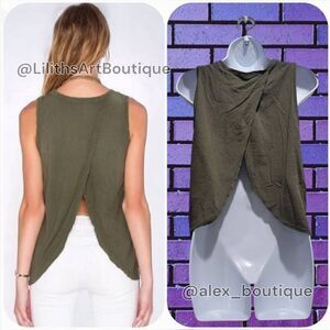 Forever21 Back Croos Split Muscle Tank(M005)- Size S for Women